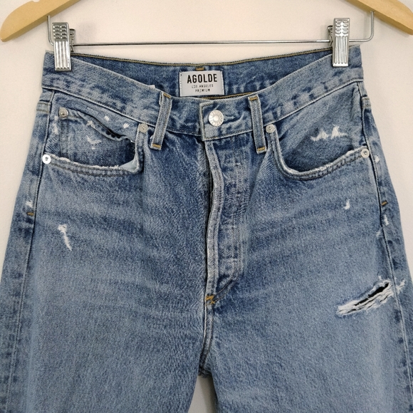 Agolde 90's Mid Rise Loose Fit Jeans in Fall Out - Picture 3 of 13